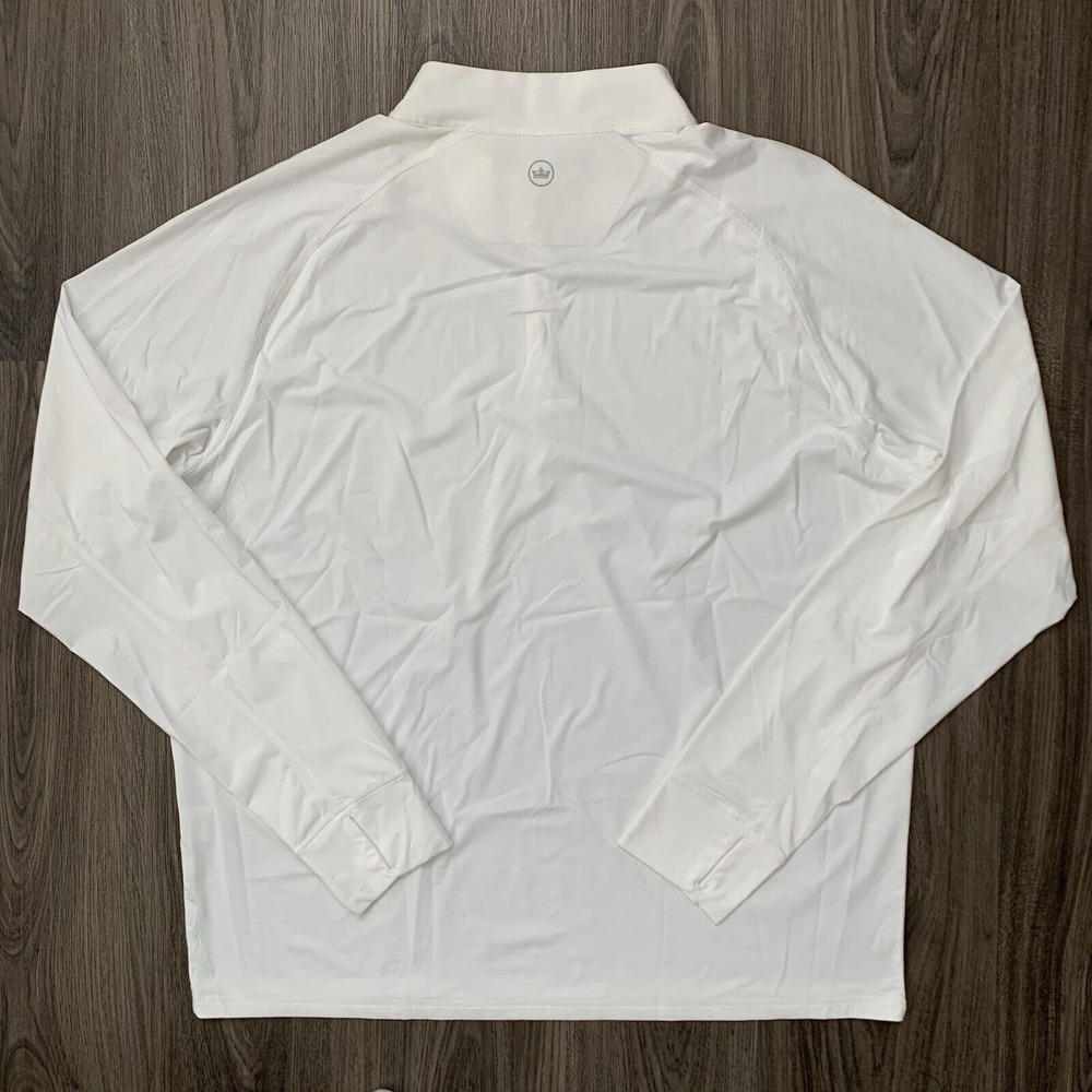 NEW Peter Millar  Crown Sport‎ Perth Performance White 2XL 1/4 Zip Mock Collar - Picture 4 of 9